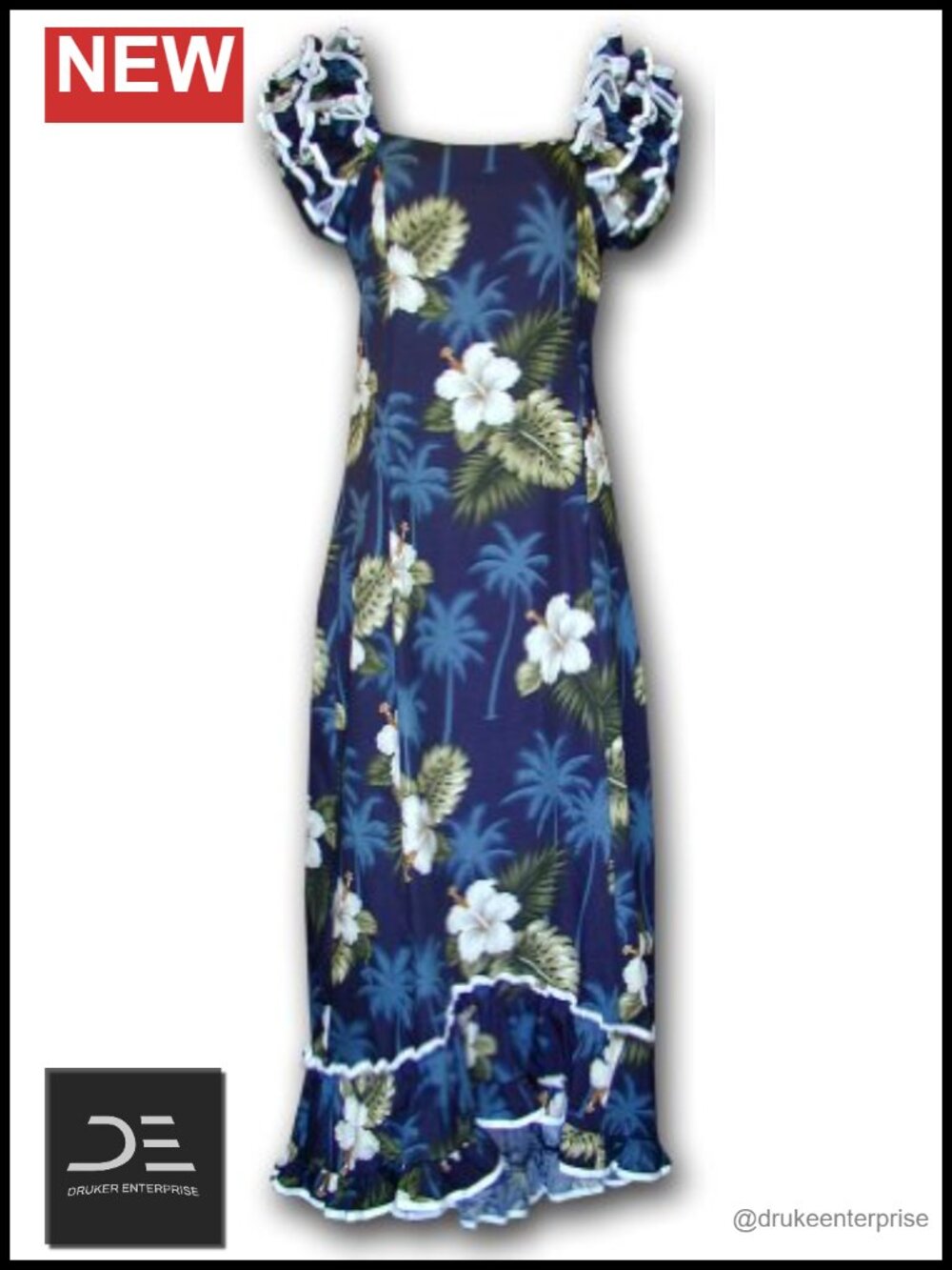 Pacific Legend Hawaiian Muumuu Dress Hibiscus Island Long